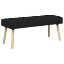 Kanalpuddet Bænk Sort 110 x 40 x 46 cm Stof