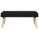 Kanalpuddet Bænk Sort 110 x 40 x 46 cm Stof