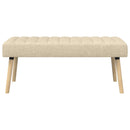 Kanalpuddet Bænk Cremefarvet 110 x 40 x 46 cm Stof