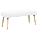 Kanalpuddet Bænk Hvid 110 x 40 x 46 cm Stof