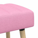Kanalpuddet Bænk Lyserød 110 x 40 x 46 cm Stof