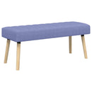 Kanalpuddet Bænk Jeans blå 110 x 40 x 46 cm Stof
