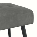 Bænk med knap tufting Mørkegrå 60 x 40 x 45 cm Velour