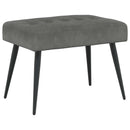 Bænk med knap tufting Mørkegrå 60 x 40 x 45 cm Velour