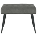 Bænk med knap tufting Mørkegrå 60 x 40 x 45 cm Velour