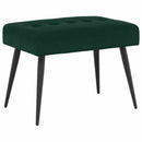 Bænk med knap tufting Mørkegrøn 60 x 40 x 45 cm Velour