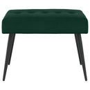 Bænk med knap tufting Mørkegrøn 60 x 40 x 45 cm Velour