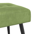 Bænk med knap tufting Lys grøn 60 x 40 x 45 cm Velour