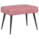 Bænk med knap tufting Lyserød 60 x 40 x 45 cm Velour