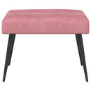 Bænk med knap tufting Lyserød 60 x 40 x 45 cm Velour