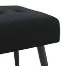 Bænk med knap tufting Sort 60 x 40 x 45 cm Velour
