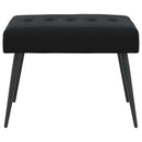Bænk med knap tufting Sort 60 x 40 x 45 cm Velour