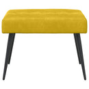 Bænk med knap tufting Gul 60 x 40 x 45 cm Velour