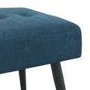 Bænk med knap tufting Blå 60 x 40 x 45 cm Velour