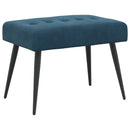 Bænk med knap tufting Blå 60 x 40 x 45 cm Velour