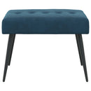 Bænk med knap tufting Blå 60 x 40 x 45 cm Velour
