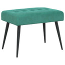Bænk med knap tufting Turkis 60 x 40 x 45 cm Velour