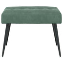 Bænk med knap tufting Havgrøn 60 x 40 x 45 cm Velour