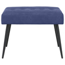 Bænk med knap tufting Politi blå 60 x 40 x 45 cm Velour