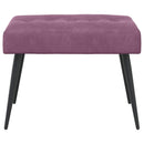 Bænk med knap tufting Lilla 60 x 40 x 45 cm Velour