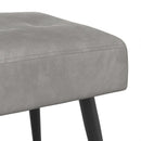 Bænk med knap tufting Lysegrå 80 x 40 x 46 cm Velour