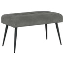 Bænk med knap tufting Mørkegrå 80 x 40 x 46 cm Velour