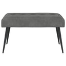 Bænk med knap tufting Mørkegrå 80 x 40 x 46 cm Velour