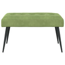 Bænk med knap tufting Lys grøn 80 x 40 x 46 cm Velour