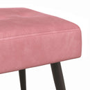 Bænk med knap tufting Lyserød 80 x 40 x 46 cm Velour