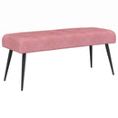 Bænk med knap tufting Lyserød 80 x 40 x 46 cm Velour