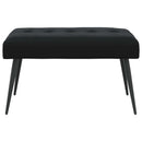 Bænk med knap tufting Sort 80 x 40 x 46 cm Velour