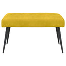 Bænk med knap tufting Gul 80 x 40 x 46 cm Velour