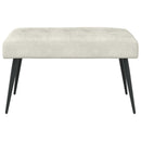 Bænk med knap tufting Cremefarvet 80 x 40 x 46 cm Velour
