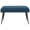 Bænk med knap tufting Blå 80 x 40 x 46 cm Velour
