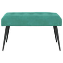 Bænk med knap tufting Turkis 80 x 40 x 46 cm Velour