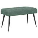 Bænk med knap tufting Havgrøn 80 x 40 x 46 cm Velour