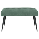 Bænk med knap tufting Havgrøn 80 x 40 x 46 cm Velour