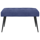 Bænk med knap tufting Politi blå 80 x 40 x 46 cm Velour