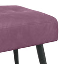 Bænk med knap tufting Lilla 80 x 40 x 46 cm Velour