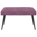 Bænk med knap tufting Lilla 80 x 40 x 46 cm Velour