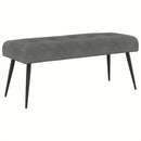 Bænk med knap tufting Mørkegrå 110 x 40 x 46 cm Velour