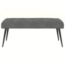 Bænk med knap tufting Mørkegrå 110 x 40 x 46 cm Velour
