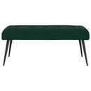 Bænk med knap tufting Mørkegrøn 110 x 40 x 46 cm Velour