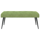 Bænk med knap tufting Lys grøn 110 x 40 x 46 cm Velour
