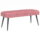 Bænk med knap tufting Lyserød 110 x 40 x 46 cm Velour