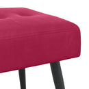 Bænk med knap tufting Vinrød 110 x 40 x 46 cm Velour