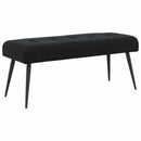 Bænk med knap tufting Sort 110 x 40 x 46 cm Velour