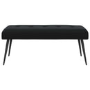 Bænk med knap tufting Sort 110 x 40 x 46 cm Velour