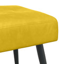 Bænk med knap tufting Gul 110 x 40 x 46 cm Velour