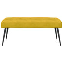 Bænk med knap tufting Gul 110 x 40 x 46 cm Velour